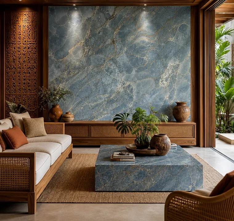 Blue onyx catalog reference with strong mineral movement